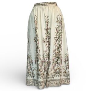 MAX STUDIO LONDON Floral Skirt, Mid-calf, Pull on.  M